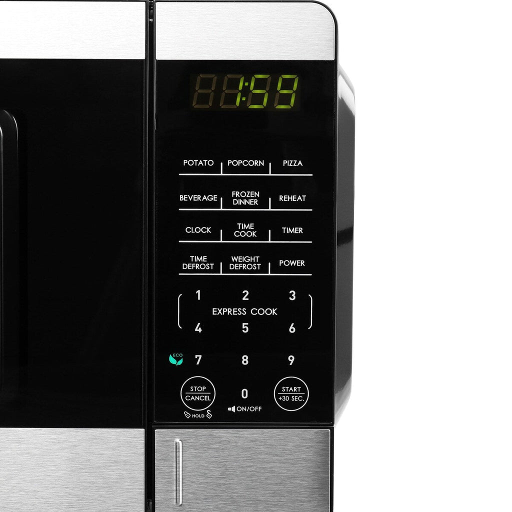 Four à micro-ondes de comptoir noir de 0,9 pi³ et 900 W avec cuisson express à une touche