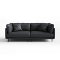 Vanilla Black Leather Sofa