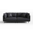 Vanilla Black Leather Sofa