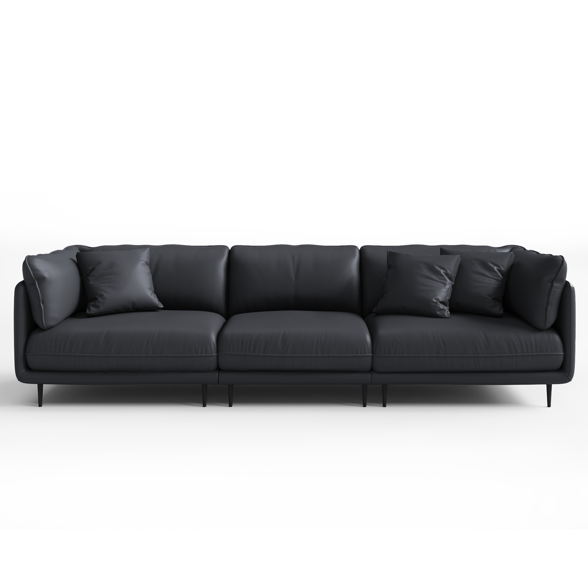 Vanilla Black Leather Sofa