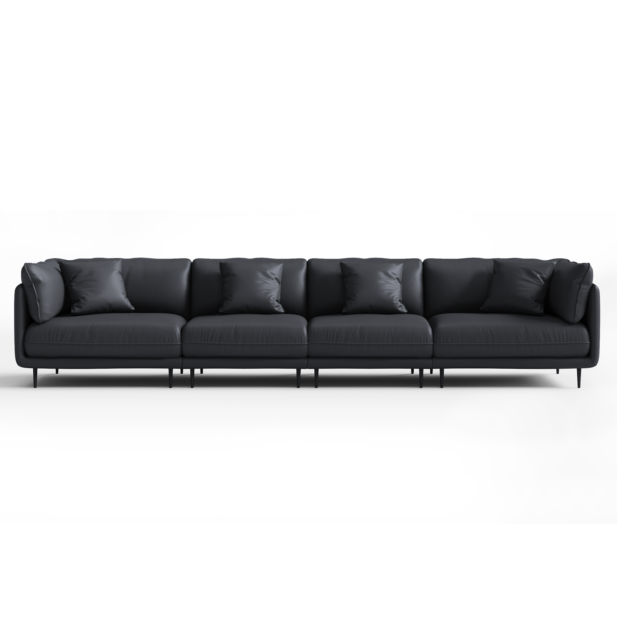 Vanilla Black Leather Sofa