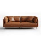Vanilla Brown Leather Sofa