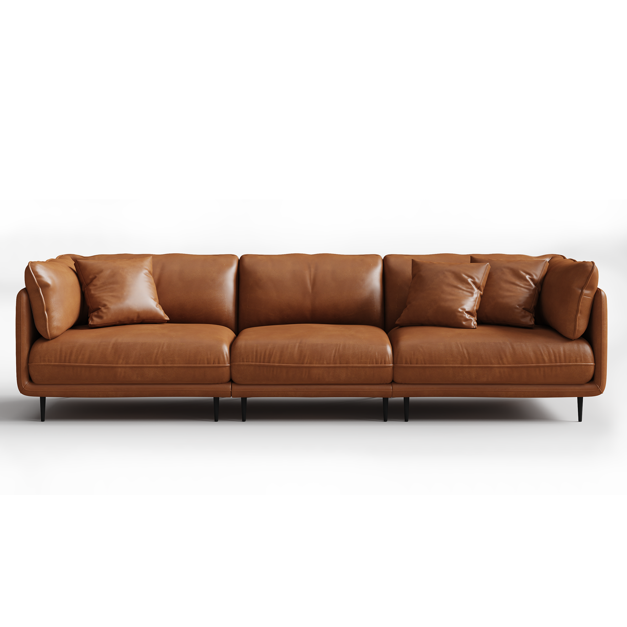 Vanilla Black Leather Sofa