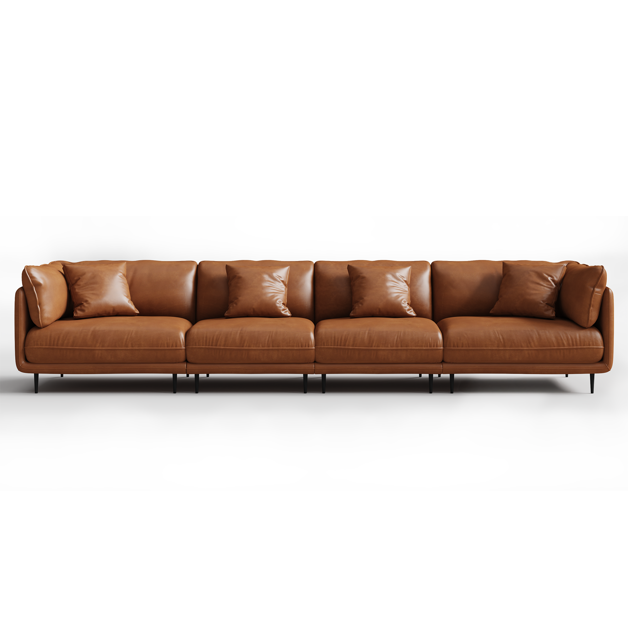 Vanilla Black Leather Sofa