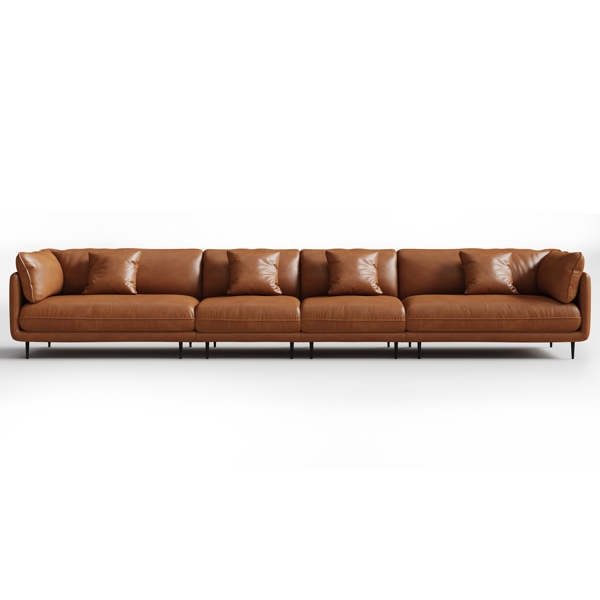 Vanilla Black Leather Sofa