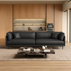 Vanilla Brown Leather Sofa