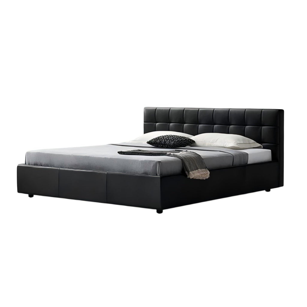 Sugar Cube Leather Bed