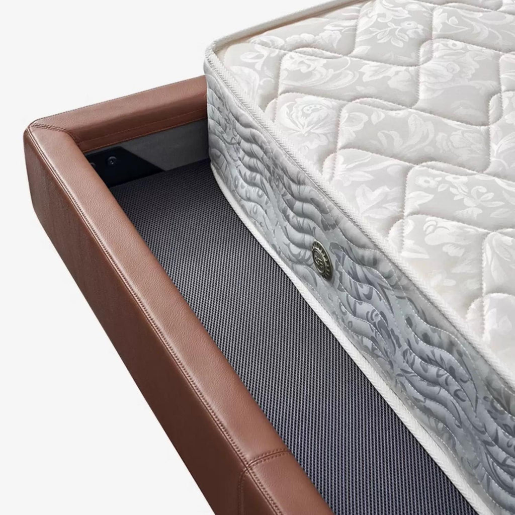Mocha Slice Leather Bed