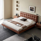 Mocha Slice Leather Bed