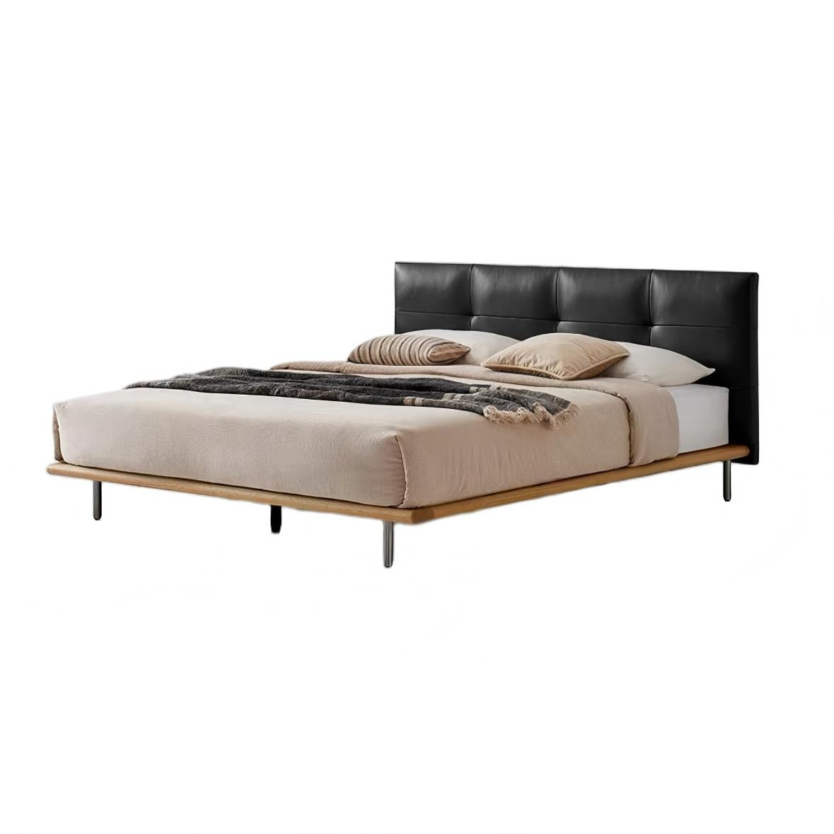 Toffee Brick Leather Bed