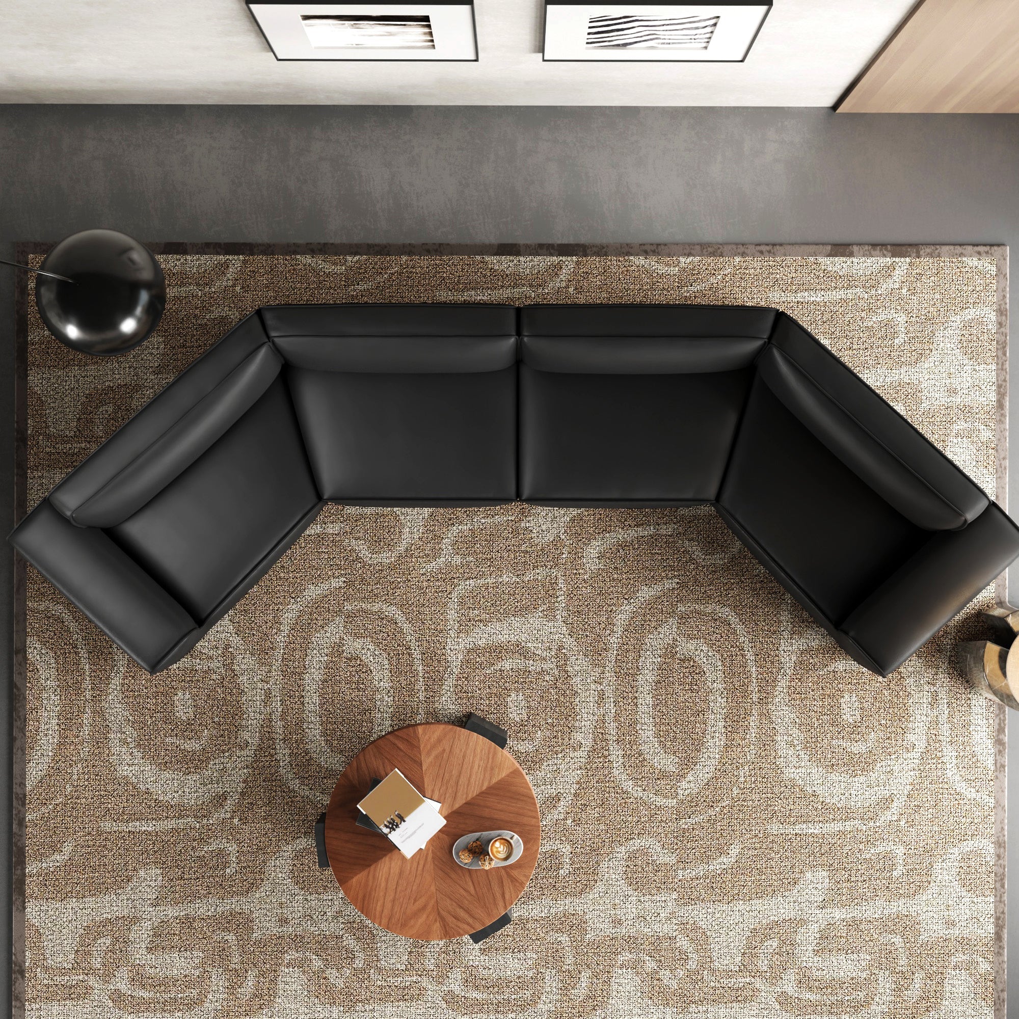 Domus U-Shaped Curved Modular Sectional Sofa