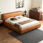 Cinnamon Leather Bed