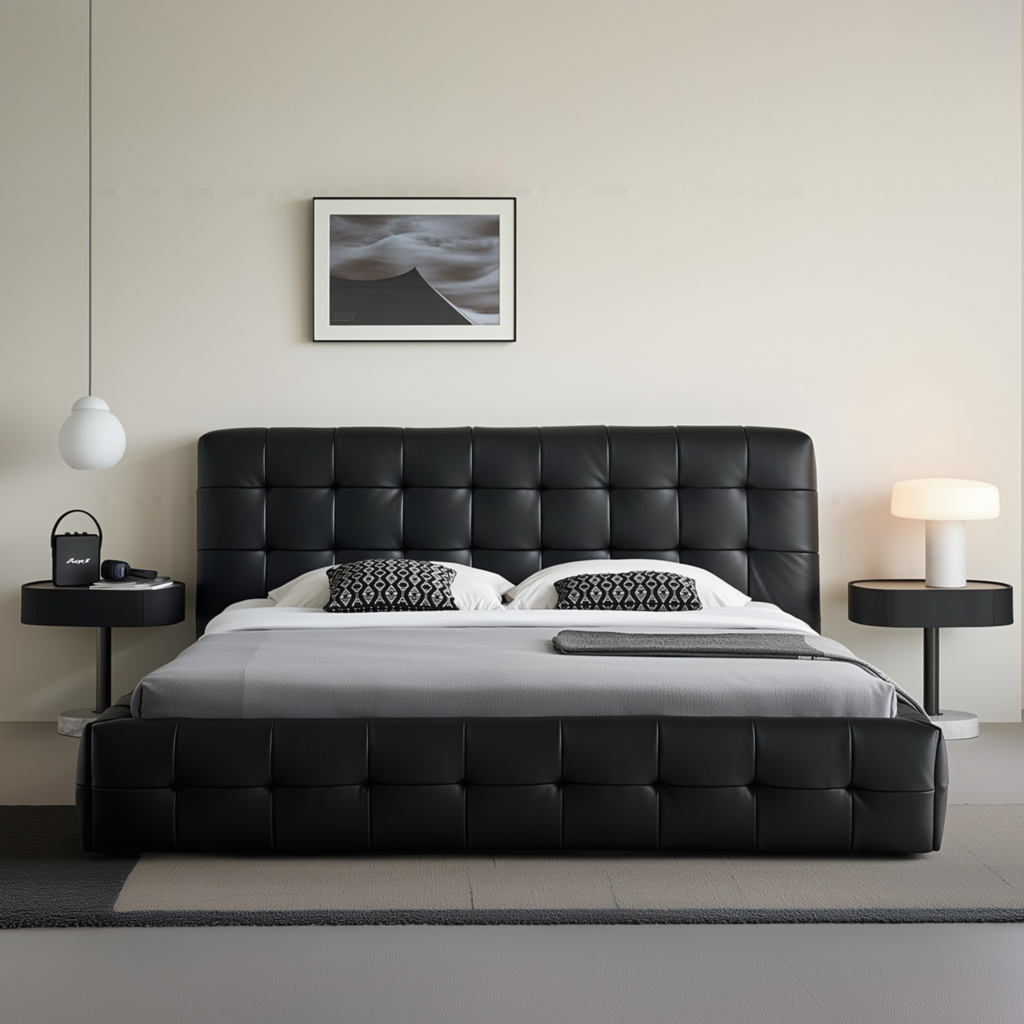 Marshmallow Leather Bed