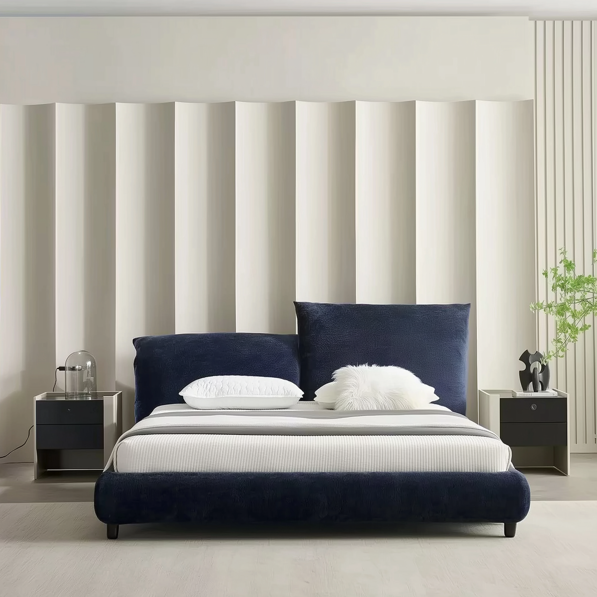 Blueberry Mousse Velvet Bed