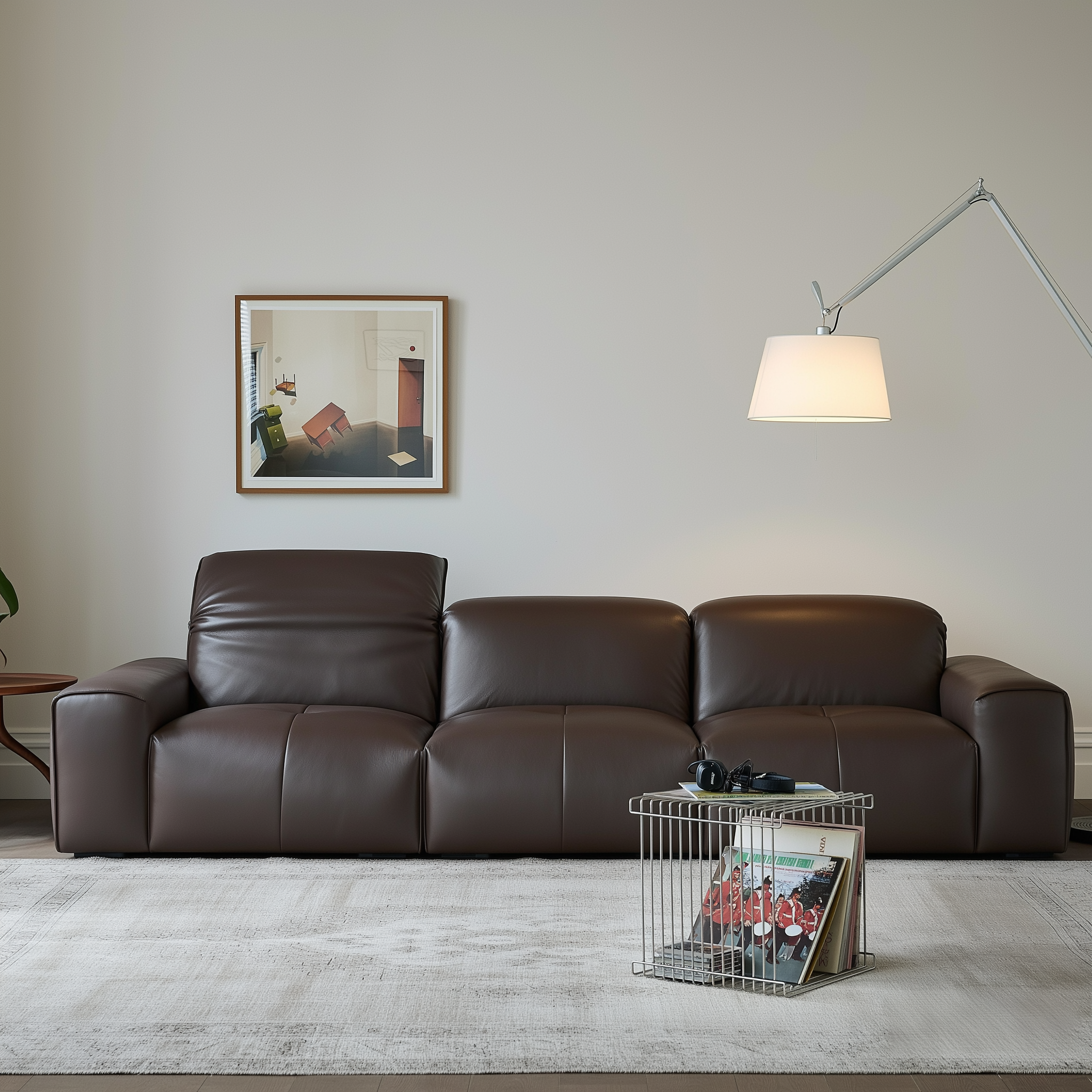 Nero Brown Recliner Leather Lounge Sofa