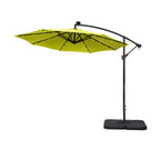 Parasol de terrasse éclairé à énergie solaire de 3 m avec pied