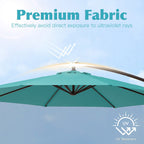 Parasol déporté à manivelle en acier de 10 pieds avec base lestée