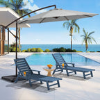 Parasol déporté à manivelle en acier de 10 pieds avec base lestée