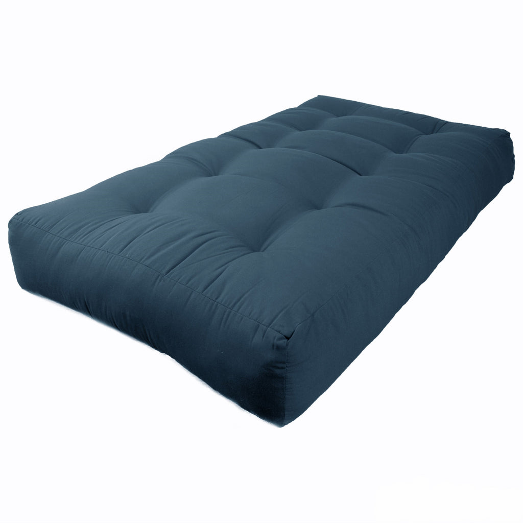 Matelas futon en sergé de 10 pouces d'épaisseur (simple, double ou grand lit)