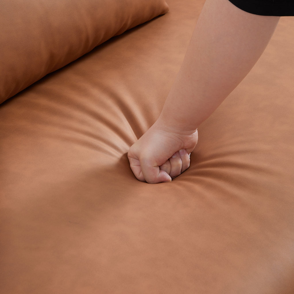 Milano Moda Minimalist Brown Corner Sofa