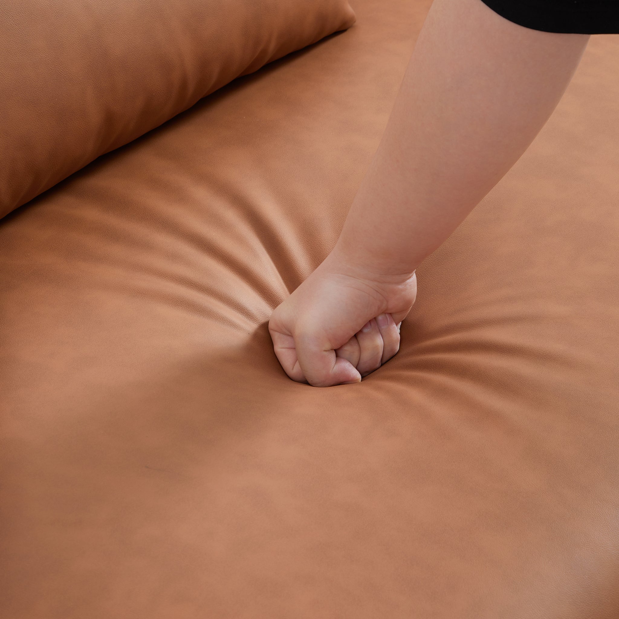 Milano Moda Minimalist Brown Corner Sofa