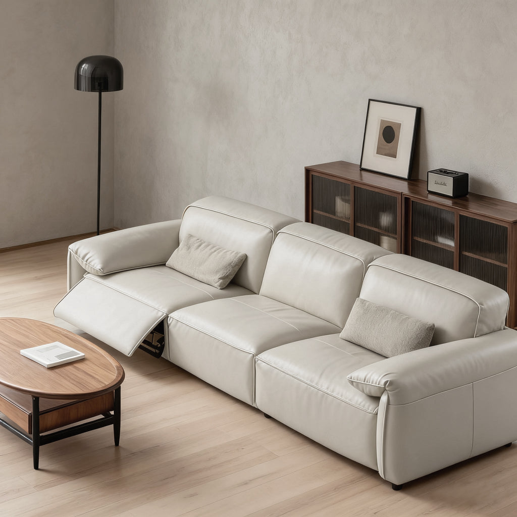 Elara Top Grain Leather Power Recliner Sofa