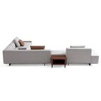 Brandy Channel Tufting Sectional with Coffee Table