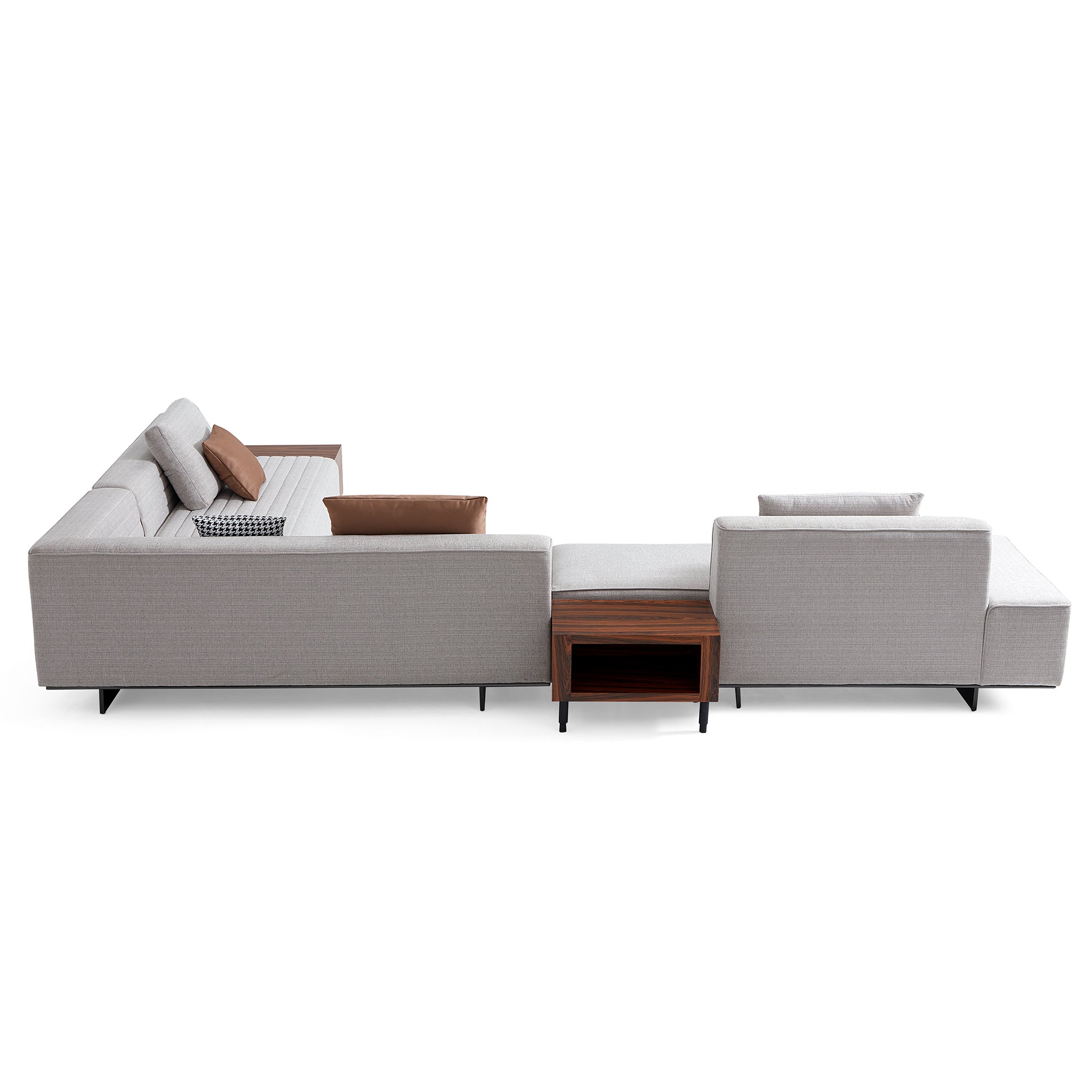Brandy Channel Tufting Sectional with Coffee Table