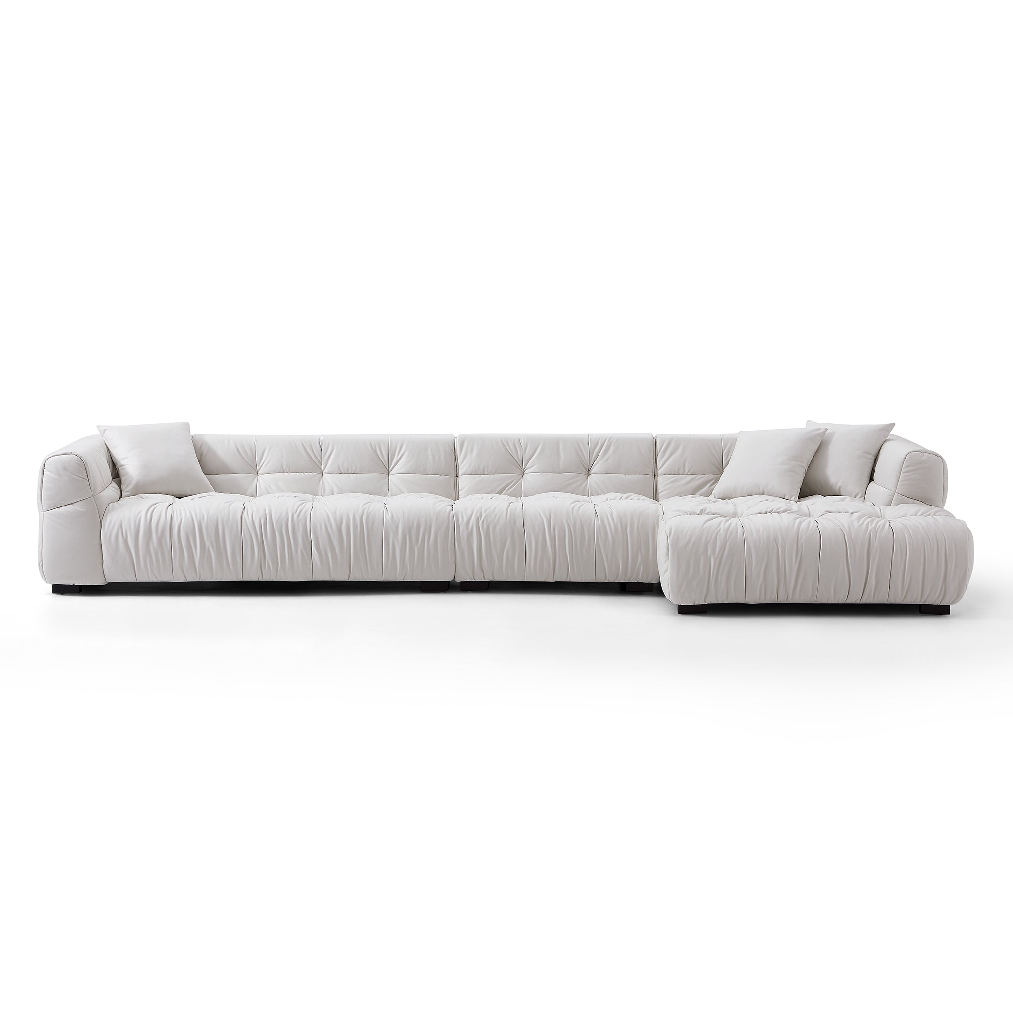 Boba Black Leathaire Sectional