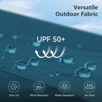 Parasol de terrasse inclinable à 3 niveaux de 10 pieds de MAISON ARTS, parasol d'extérieur à double ventilation avec lumières LED