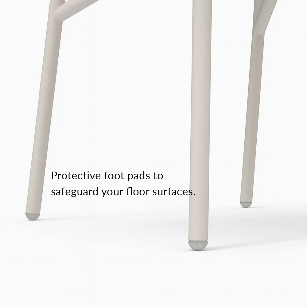 Chloe Outdoor 4-Person Patio Dining Set with Round Teak-Top Table