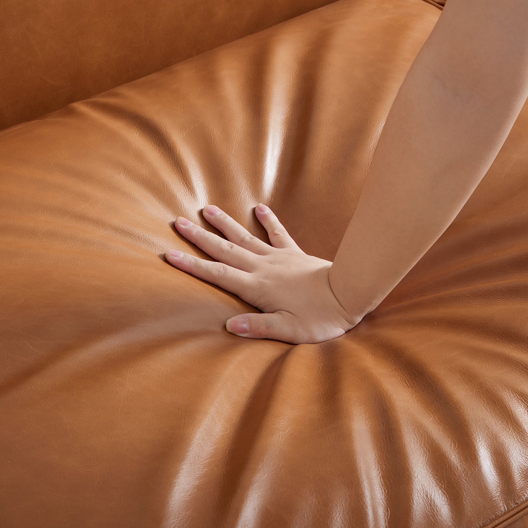 Benthe Modular Tan Open-End Sectional Sofa