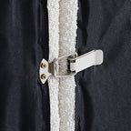 Cushy White Boucle Fabric Tufted Sofa