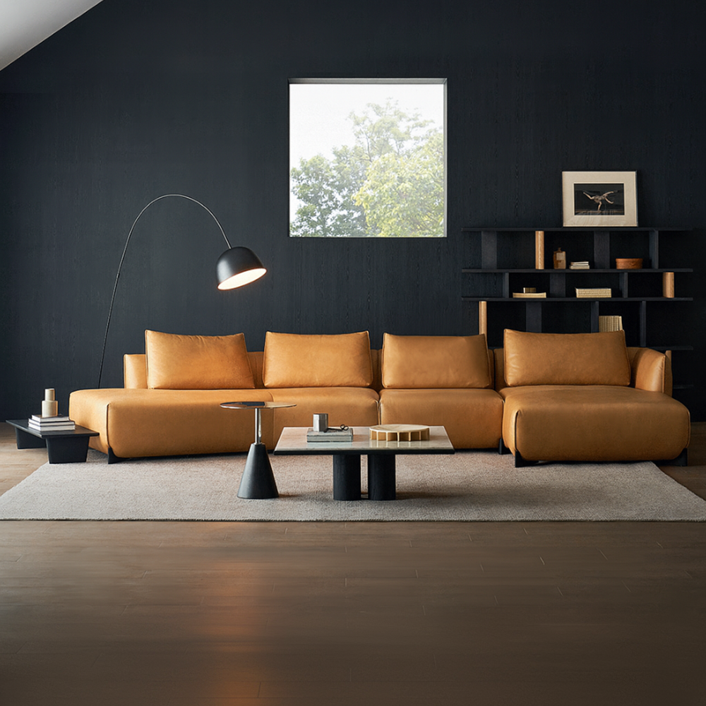 Amber Vintage Leather Sectional