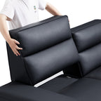 Domus High-Back Modular Leather Sofa and Ottoman
