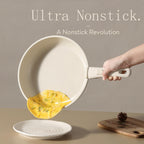 Ensemble de 11 casseroles et poêles antiadhésives avec poignée amovible, ustensiles de cuisine à induction antiadhésifs avec poignée amovible