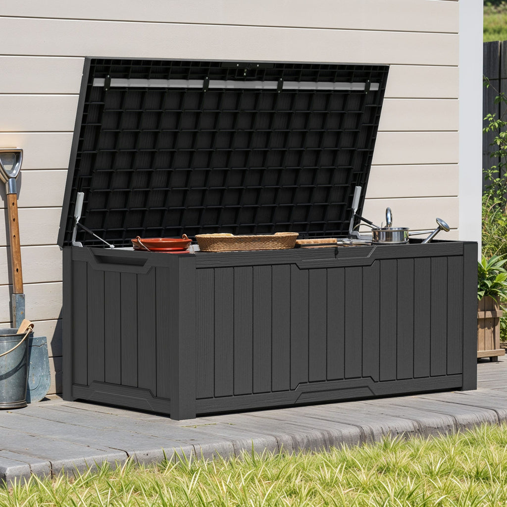 Coffre de pont verrouillable en résine résistant à l'eau de 120 à 260 gallons