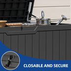 Coffre de pont verrouillable en résine résistant à l'eau de 120 à 260 gallons