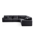Milano Moda Minimalist Black Corner Sofa