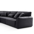 Milano Moda Minimalist Black Corner Sofa