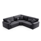 Milano Moda Minimalist Black Corner Sofa