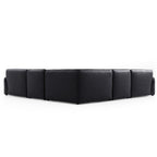 Milano Moda Minimalist Black Corner Sofa