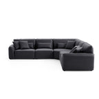 Milano Moda Minimalist Black Corner Sofa