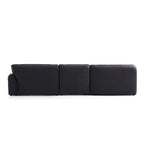 Milano Moda Minimalist Black Corner Sofa
