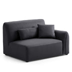 Milano Moda Minimalist Black Corner Sofa