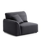 Milano Moda Minimalist Black Corner Sofa