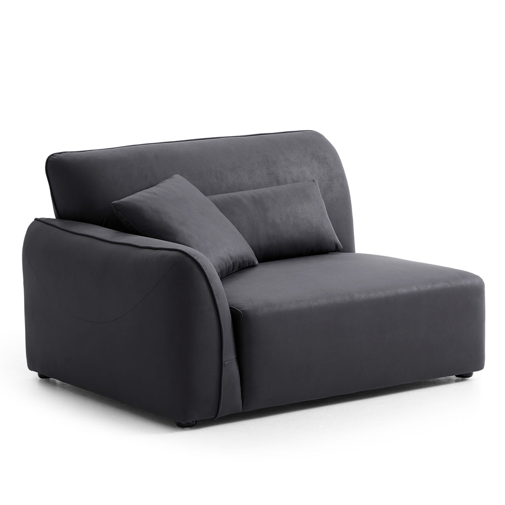 Milano Moda Minimalist Black Corner Sofa