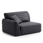 Milano Moda Minimalist Black Corner Sofa