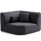 Milano Moda Minimalist Black Corner Sofa