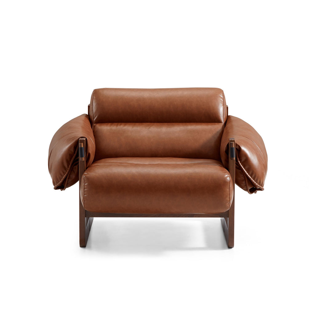 Retro Modern Leather Lounge Chair